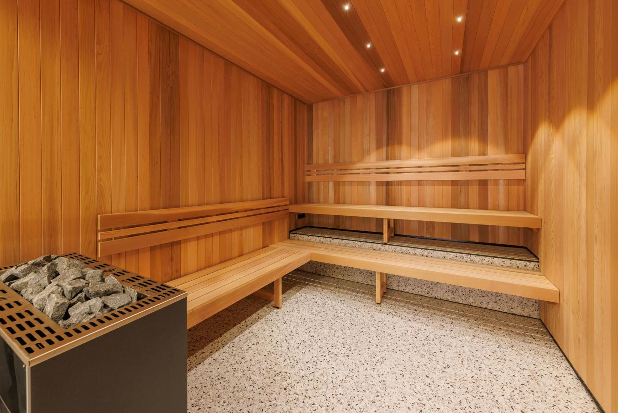 Meriton Suites Melbourne Exterior foto A modern Finnish sauna